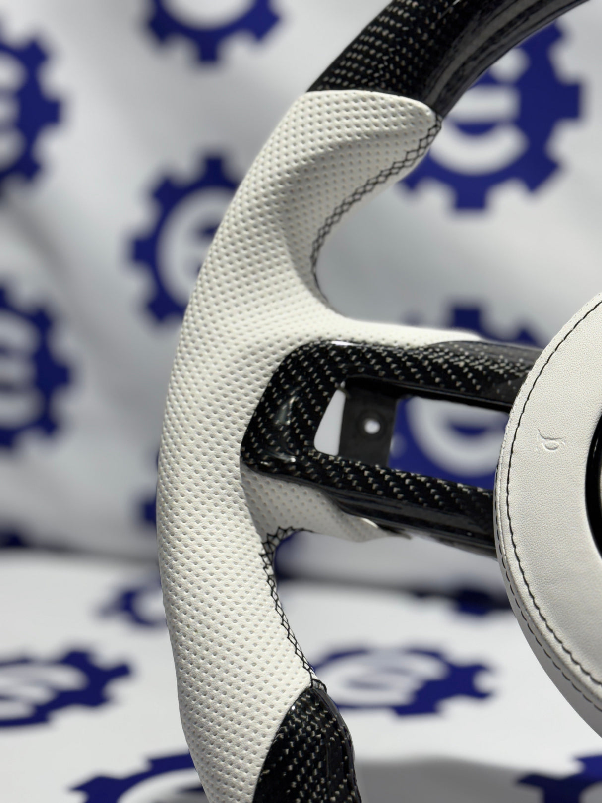 2015-2023 Ford Mustang Carbon Fiber Steering Wheel + Airbag Cover - Preset