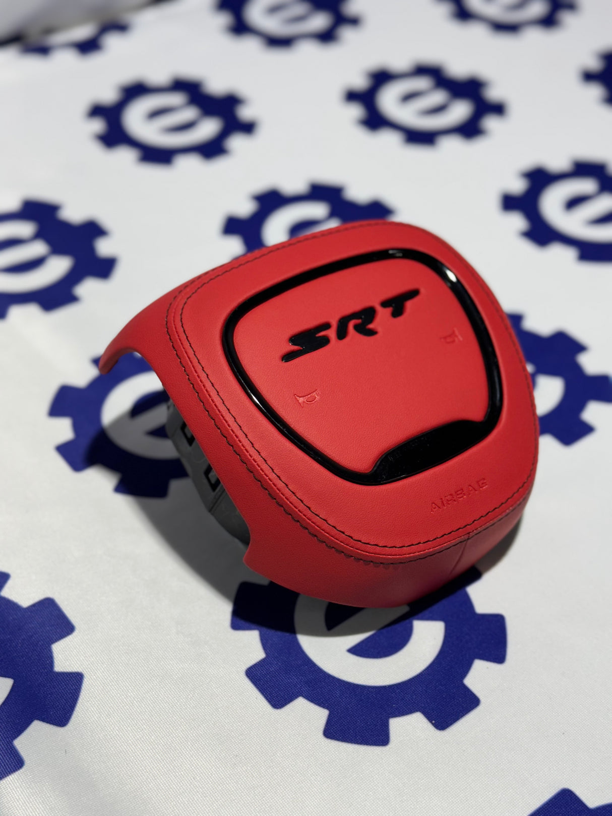 2015+ Dodge Airbag Cover - Red Leather