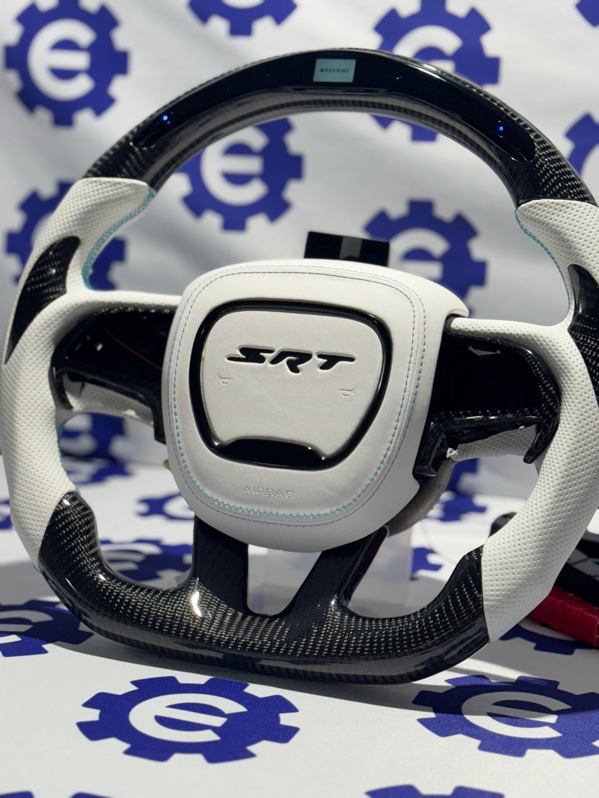 2015-2023 Dodge Charger/Challenger/Durango Carbon Fiber Steering Wheel + Led Screen + Airbag Cover - Preset