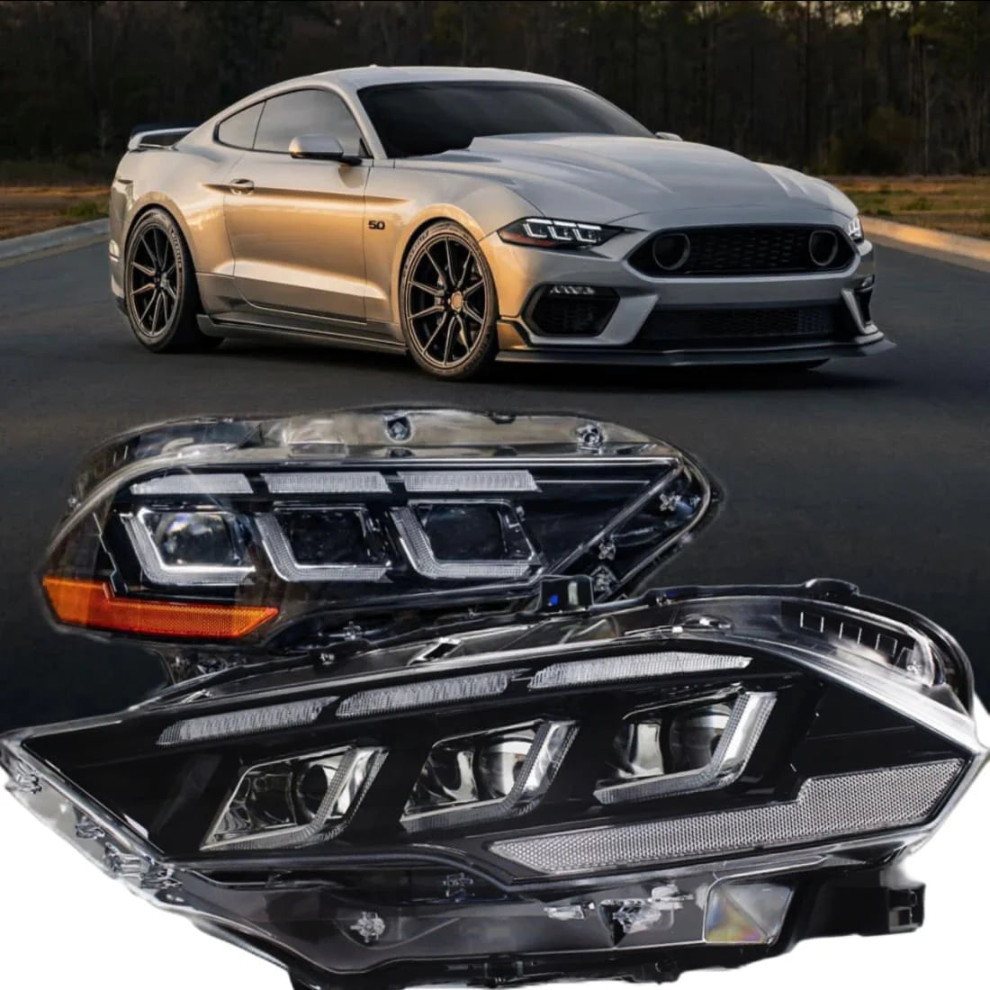 2018-2023 Ford Mustang S650 Style LED Headlights