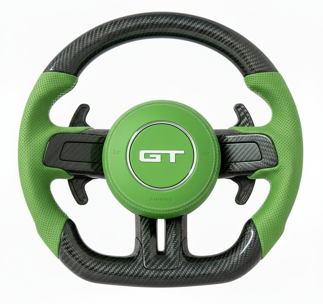 2015-2023 Ford Mustang GT Carbon Fiber Steering Wheel - Preset