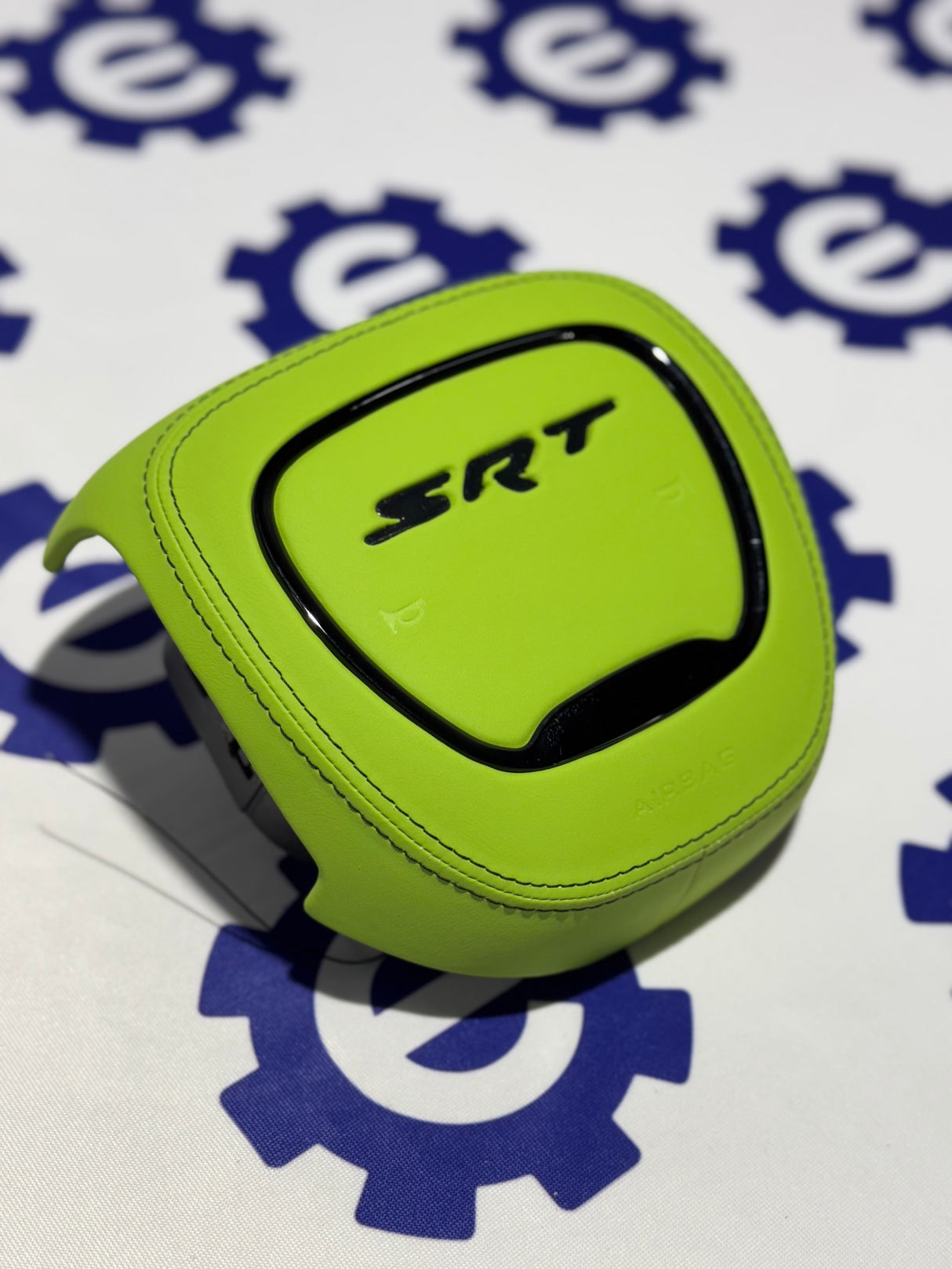 2015+ Dodge Airbag Cover - Lime Green Leather