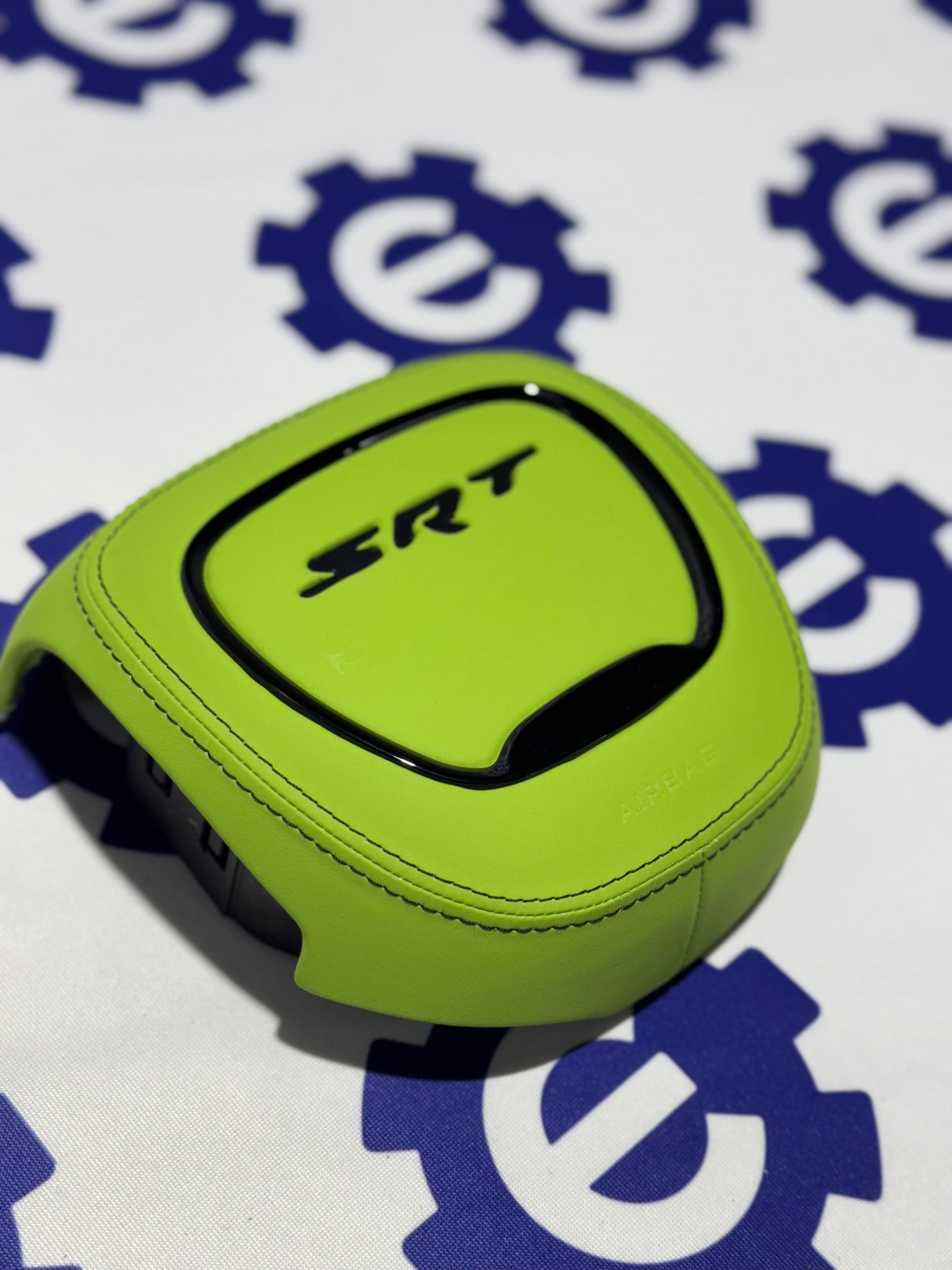 2015+ Dodge Airbag Cover - Lime Green Leather