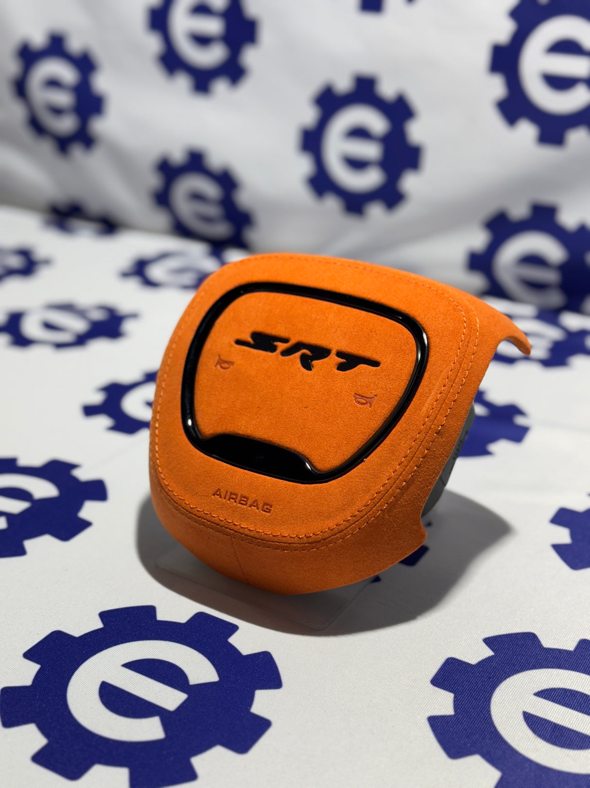 2015+ Dodge Airbag Cover - Orange Alcantara