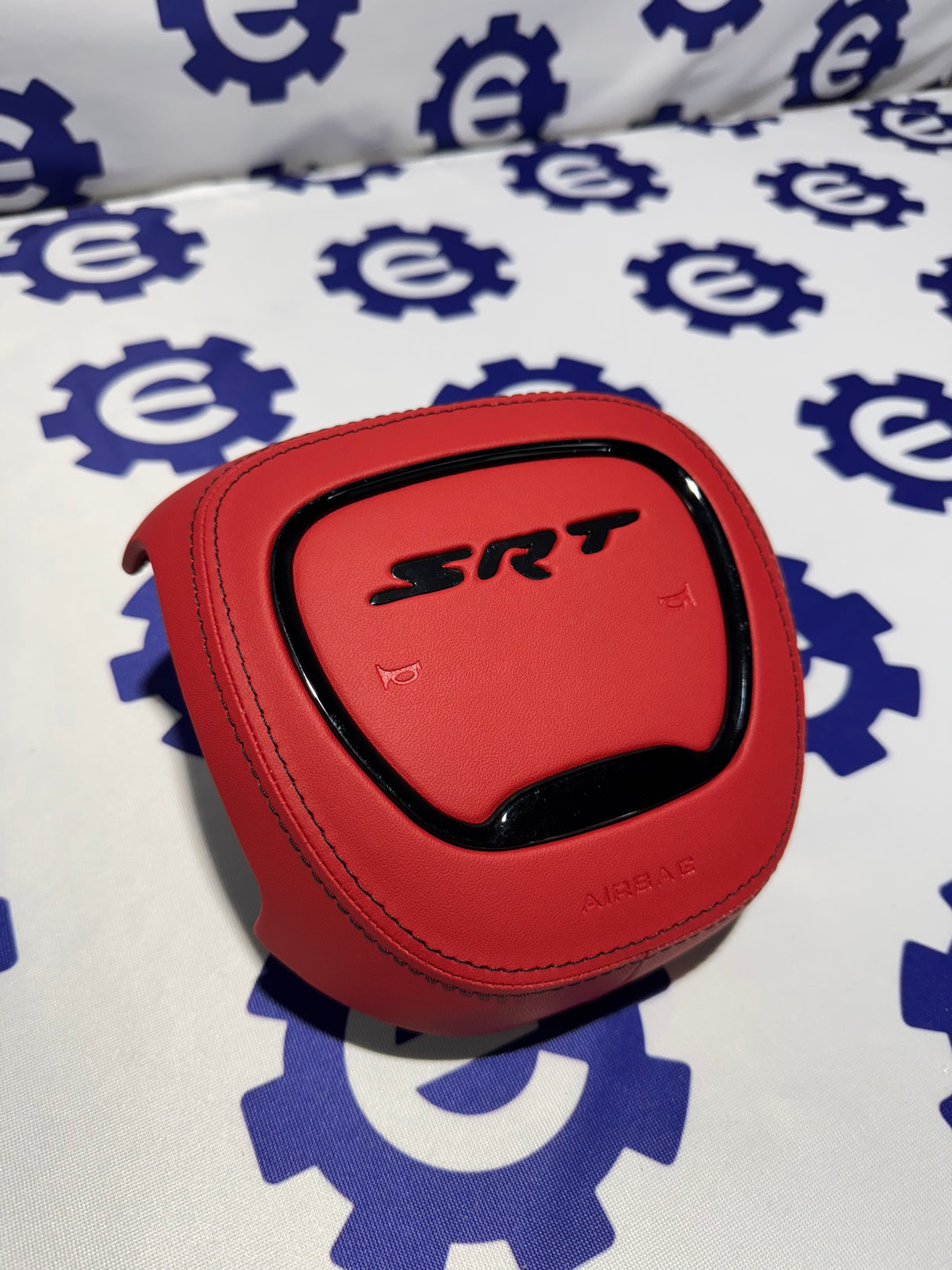 2015+ Dodge Airbag Cover - Red Leather