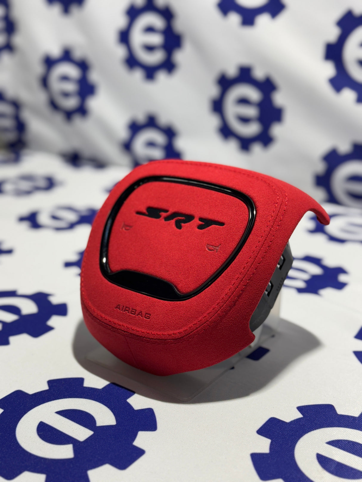 2015+ Dodge Airbag Cover - Black Leather