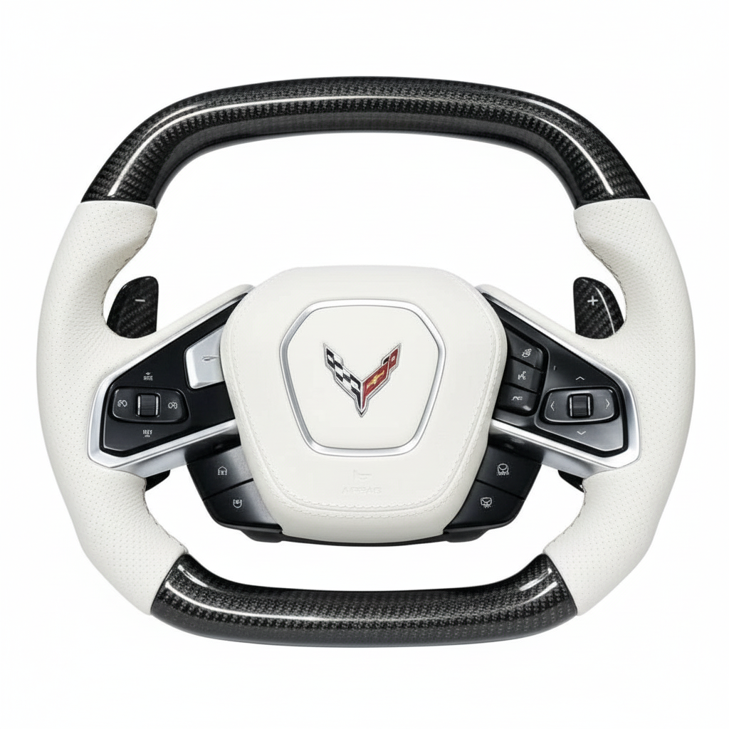 C8 Corvette Carbon Fiber Steering Wheel - Preset