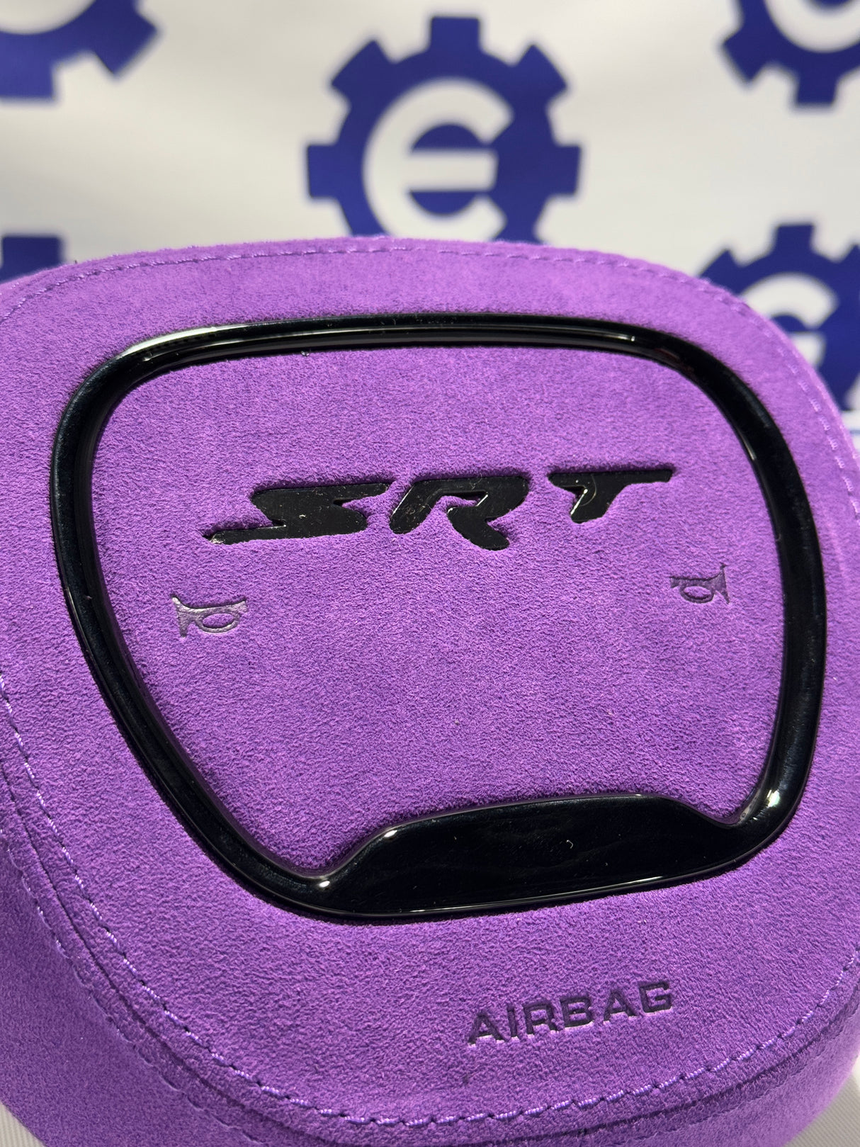 2015+ Dodge Airbag Cover - Red Alcantara