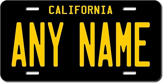 California License Plate - Custom