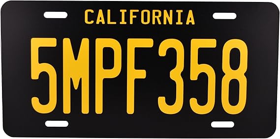 California License Plate - Custom