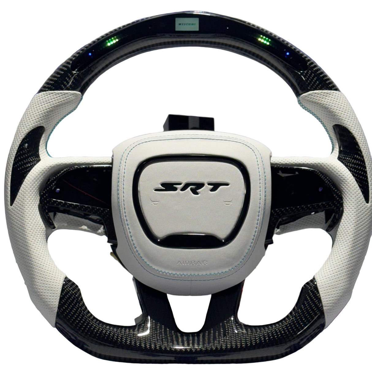 2015-2023 Dodge Charger/Challenger/Durango Carbon Fiber Steering Wheel + Led Screen + Airbag Cover - Preset
