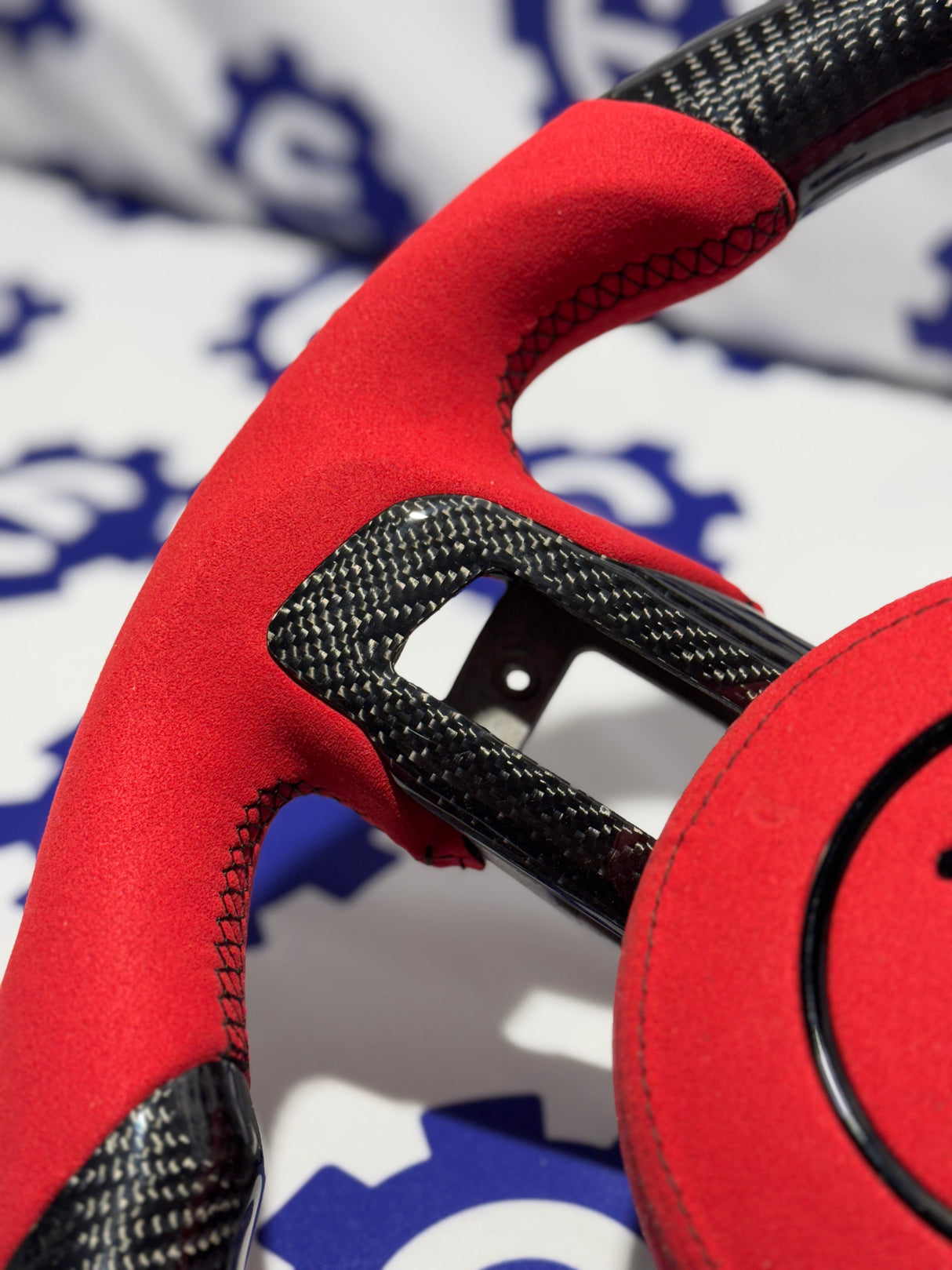 2015-2023 Ford Mustang Carbon Fiber Steering Wheel + Airbag Cover - Preset