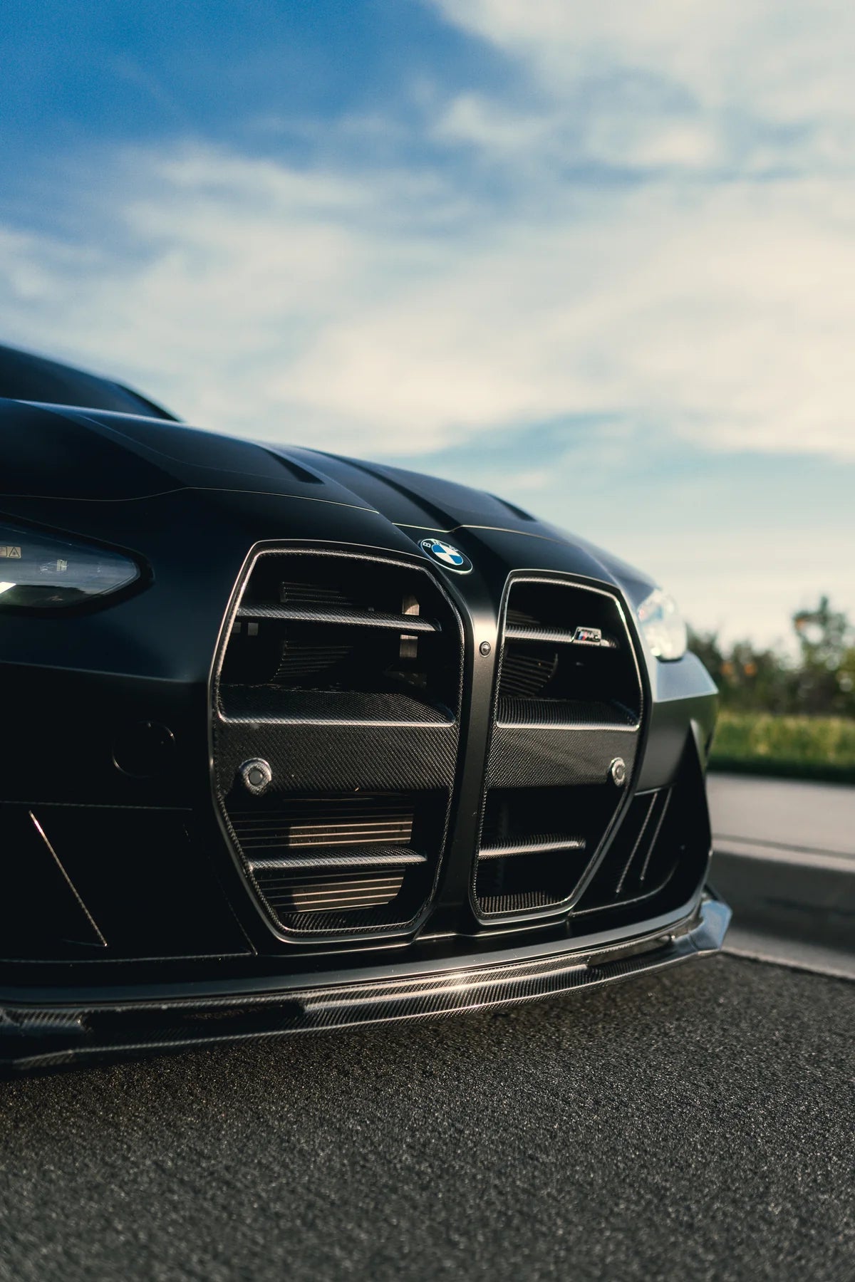 V Style V2 Carbon Fiber Front Lip 1PC- G8X M3/M4