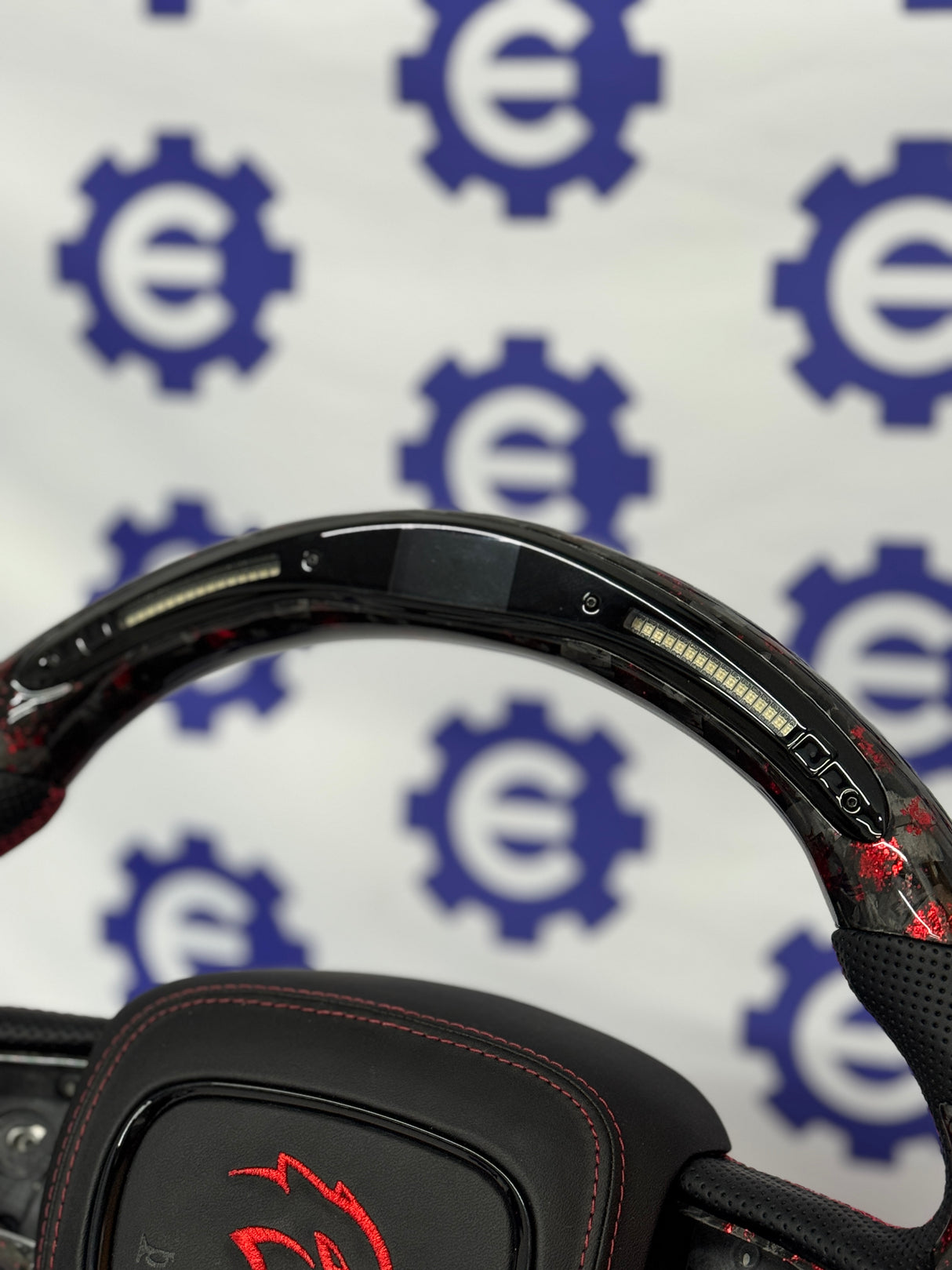 2015-2023 Dodge Charger/Challenger/Durango Carbon Fiber Steering Wheel + Led Screen + Airbag Cover - Preset