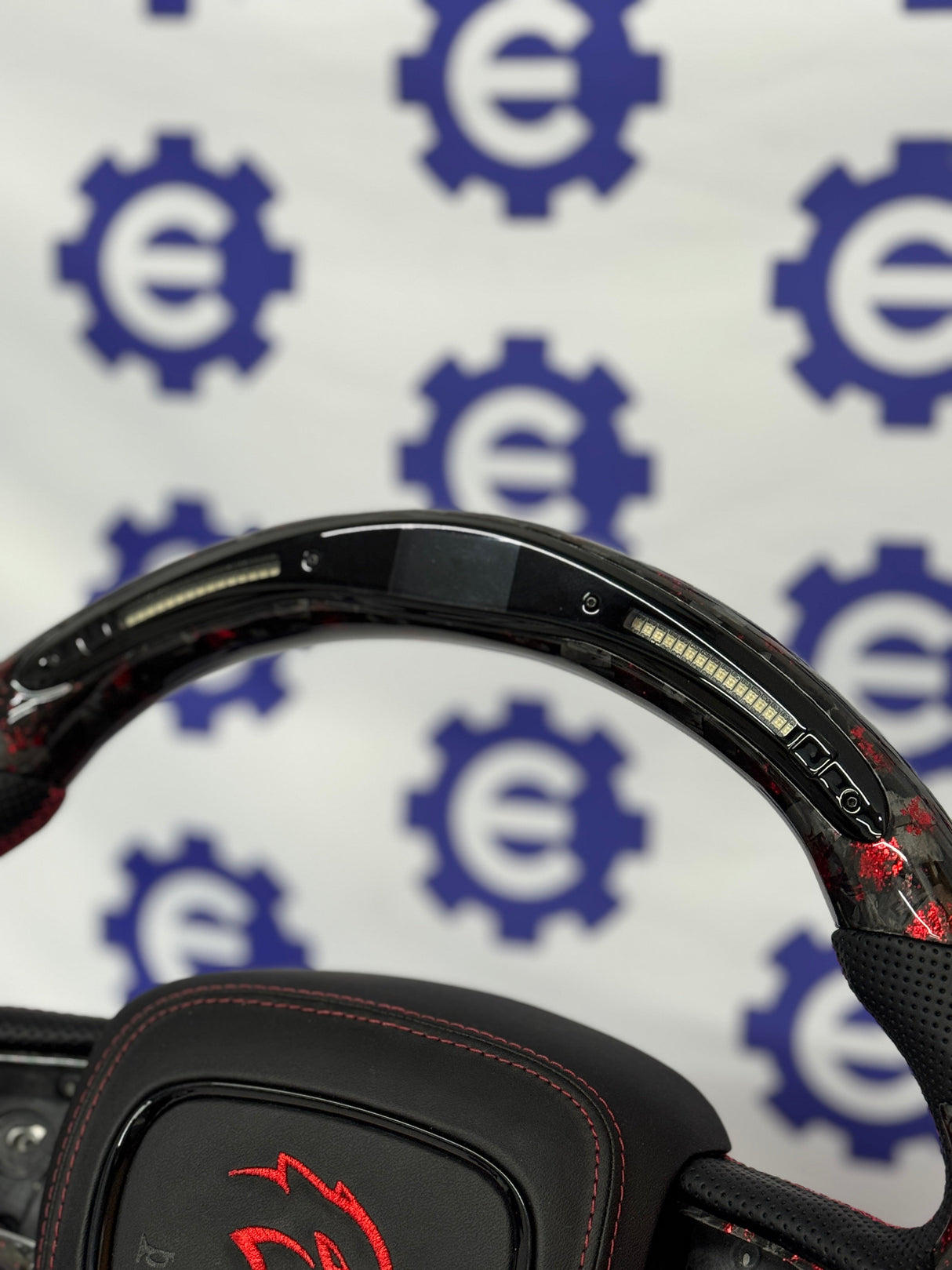 2015-2023 Dodge Charger/Challenger/Durango Carbon Fiber Steering Wheel + Led Screen + Airbag Cover - Preset