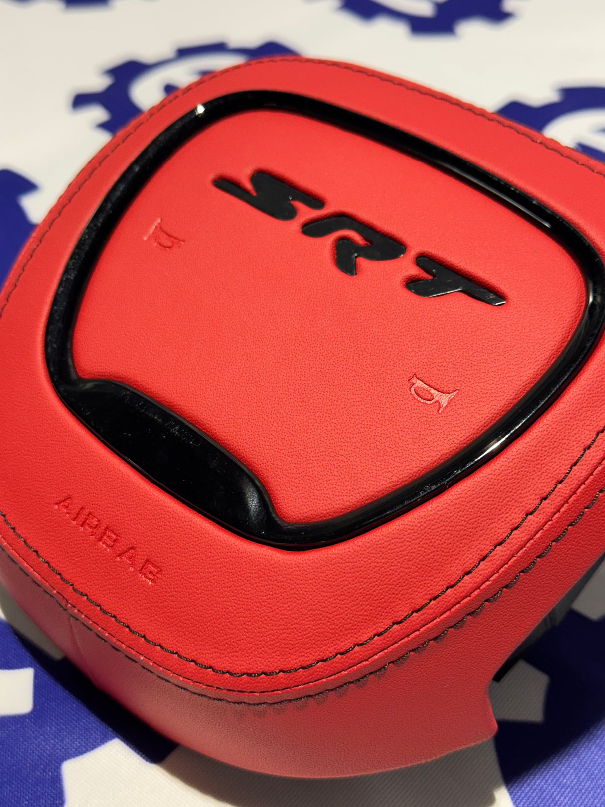 2015+ Dodge Airbag Cover - Red Leather