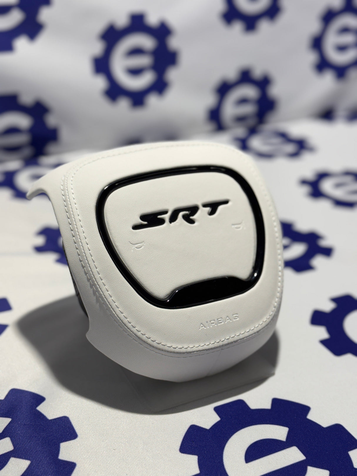 2015-2023 Dodge Airbag Cover - White Leather