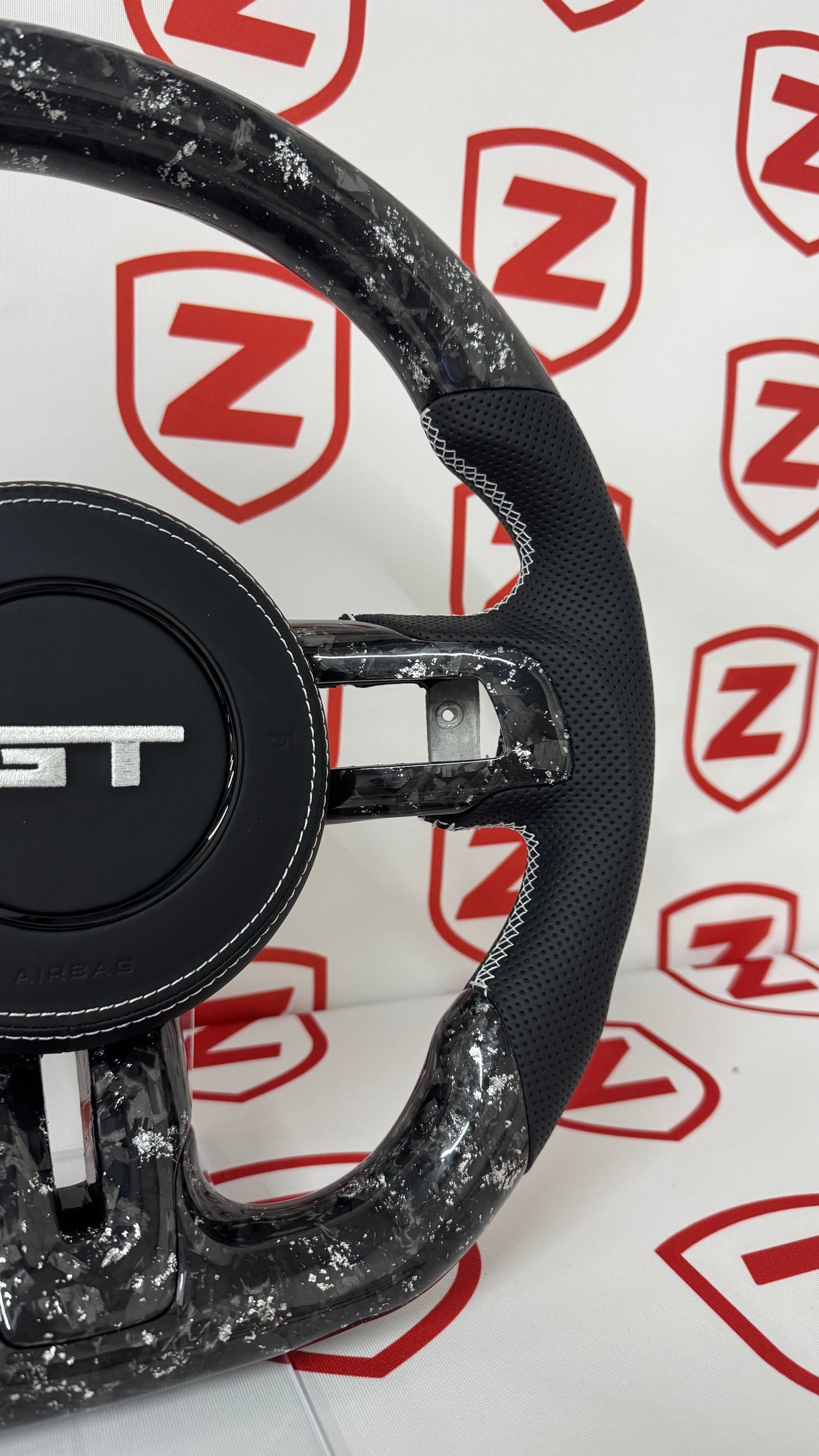 2015-2023 Ford Mustang GT Forged Carbon Fiber Steering Wheel - Preset