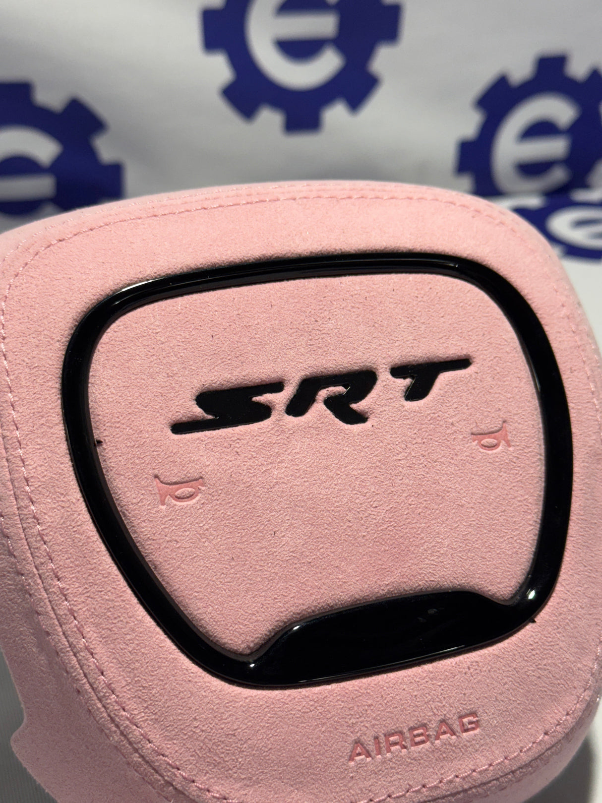 2015-2023 Dodge Airbag Cover - Pink Alcantara