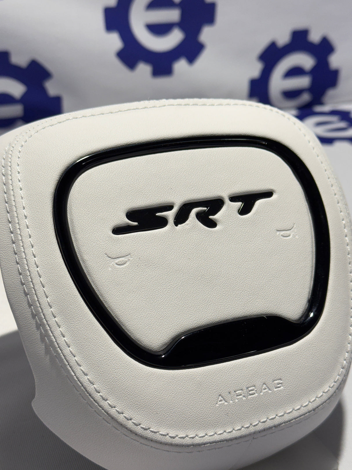 2015-2023 Dodge Airbag Cover - White Leather