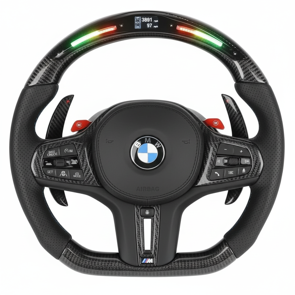2020+ BMW G-Series Carbon Fiber Steering Wheel - Preset