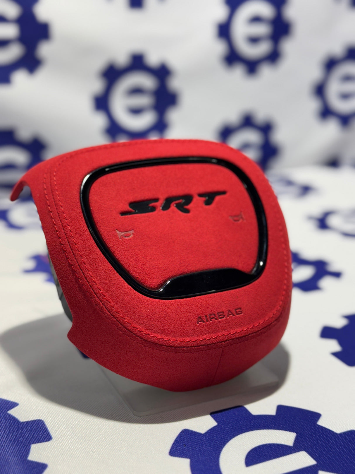 2015-2023 Dodge Airbag Cover - Red Alcantara