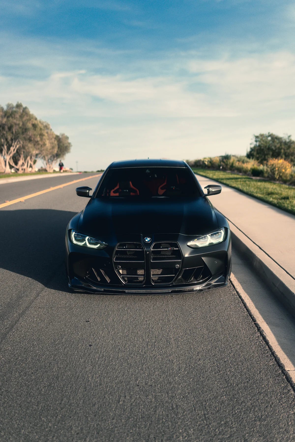 V Style V2 Carbon Fiber Front Lip 1PC- G8X M3/M4