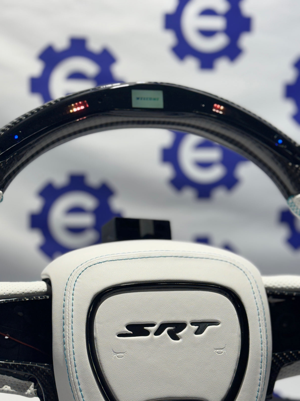 2015-2023 Dodge Charger/Challenger/Durango Carbon Fiber Steering Wheel + Led Screen + Airbag Cover - Preset