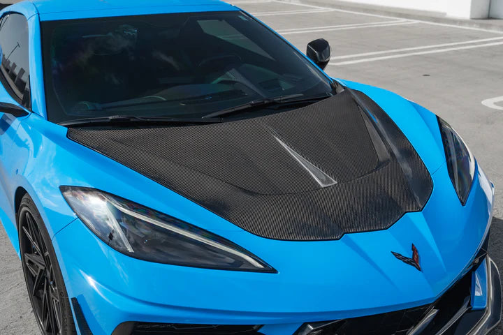 Corvette C8 Track Style Carbon Fiber Hood