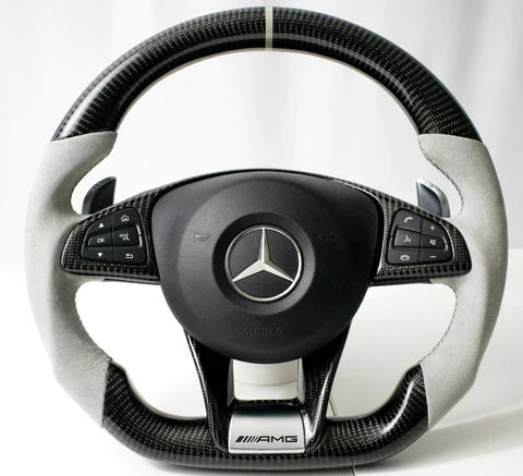 2015-2022 Mercedes Benz AMG W205 C43/C63 GT CLS Carbon Fiber Steering Wheel - Customizable