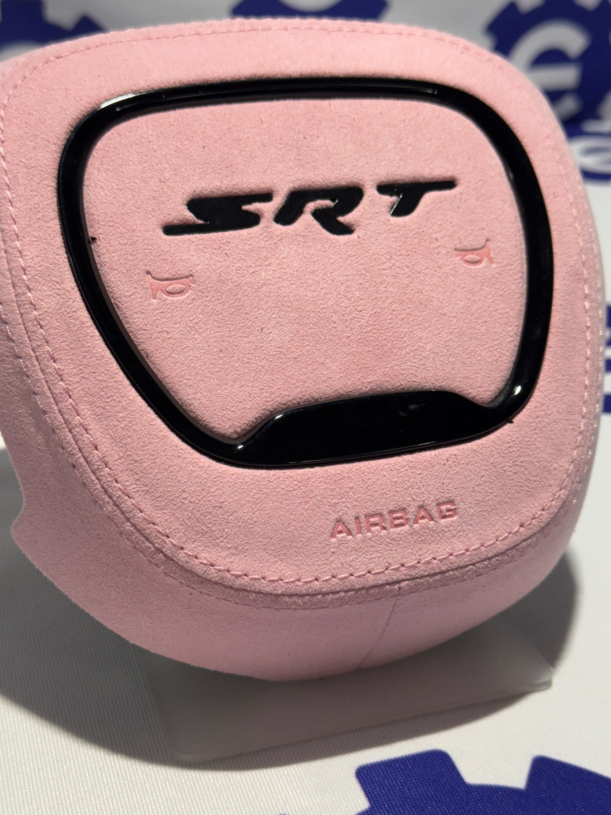 2015+ Dodge Airbag Cover - Pink Alcantara