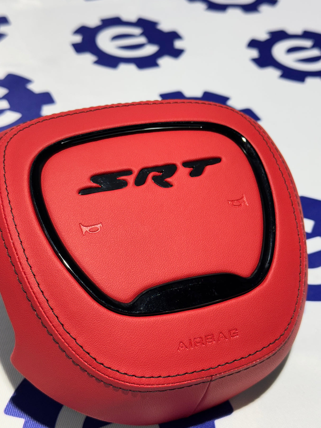 2015+ Dodge Airbag Cover - Red Leather