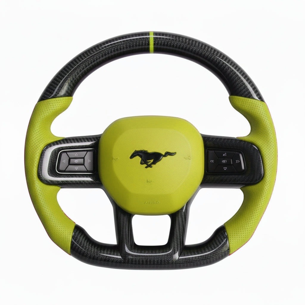 2024+ Ford Mustang Carbon Fiber Steering Wheel - Preset
