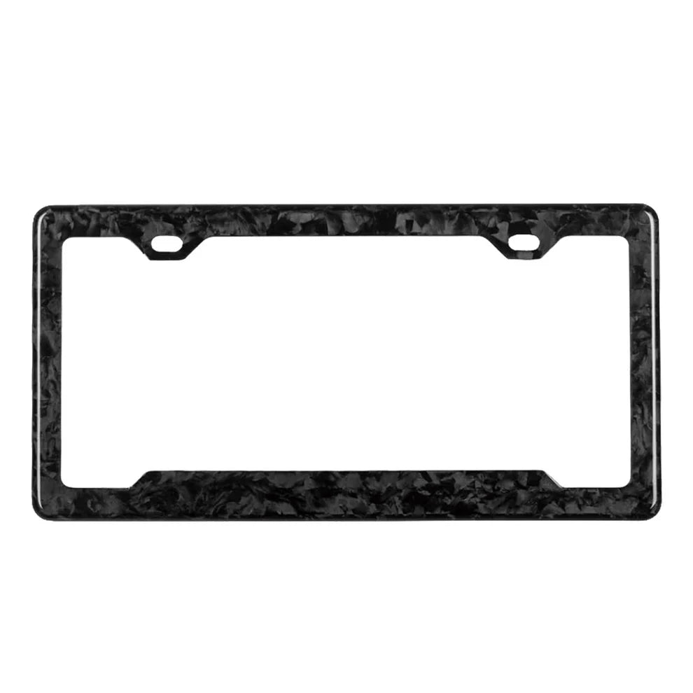 Real Forged Carbon Fiber License Plate Frame