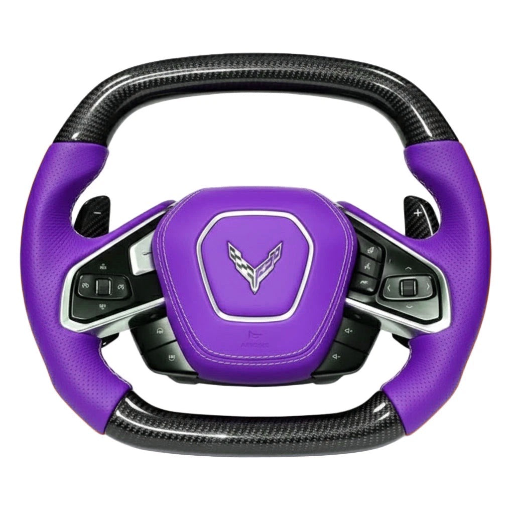 C8 Corvette Carbon Fiber Steering Wheel - Preset