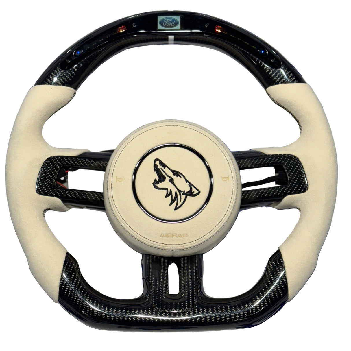 2015-2023 Ford Mustang Carbon Fiber Steering Wheel - Customizable