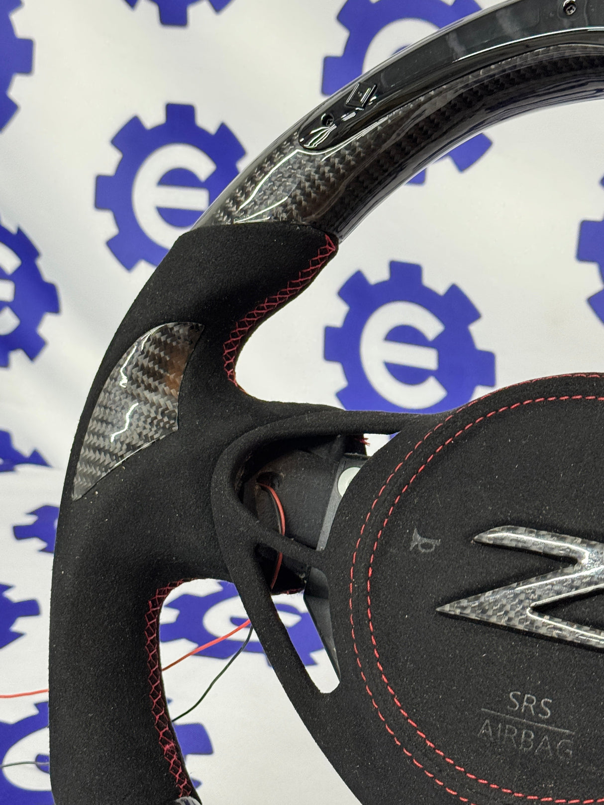 Nissan 370Z Nismo Carbon Fiber Steering Wheel + Airbag Cover - Preset