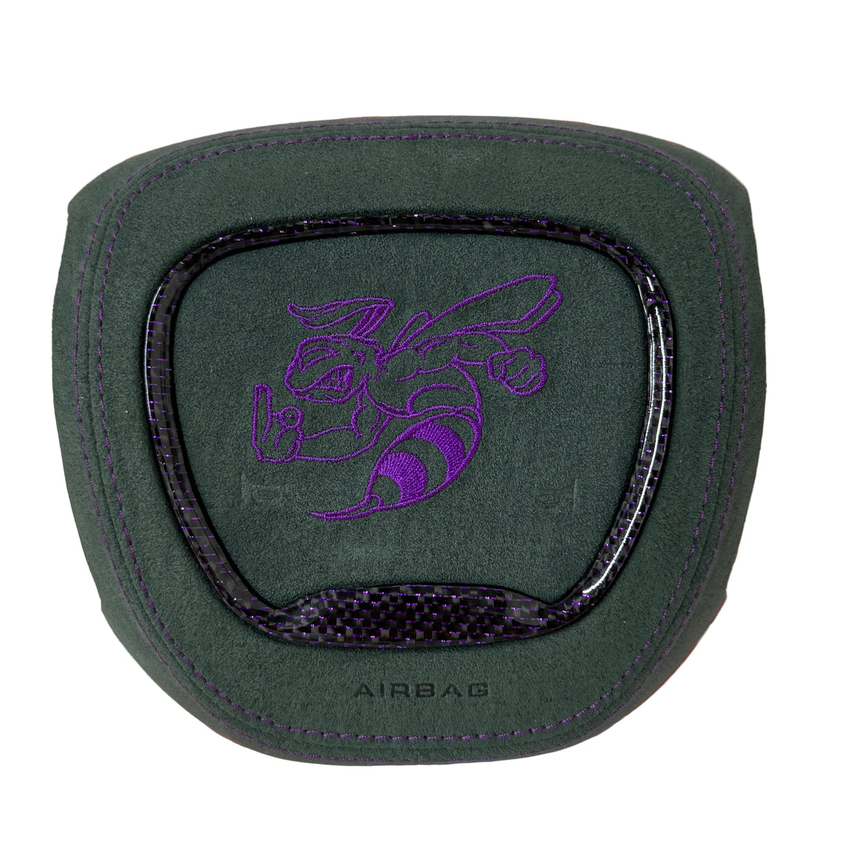 2015-2023 Dodge Airbag Cover - Green W/ Purple Bee