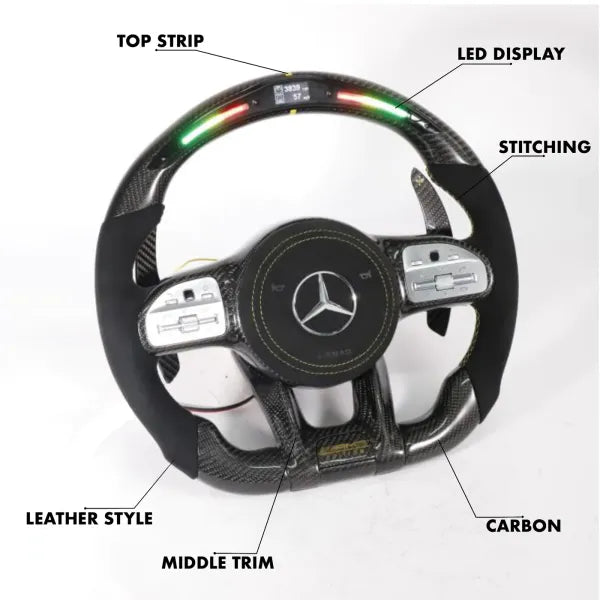 2020 Mercedes-Benz AMG Carbon Fiber Steering Wheel (FITS 2010+ ALL MODELS)