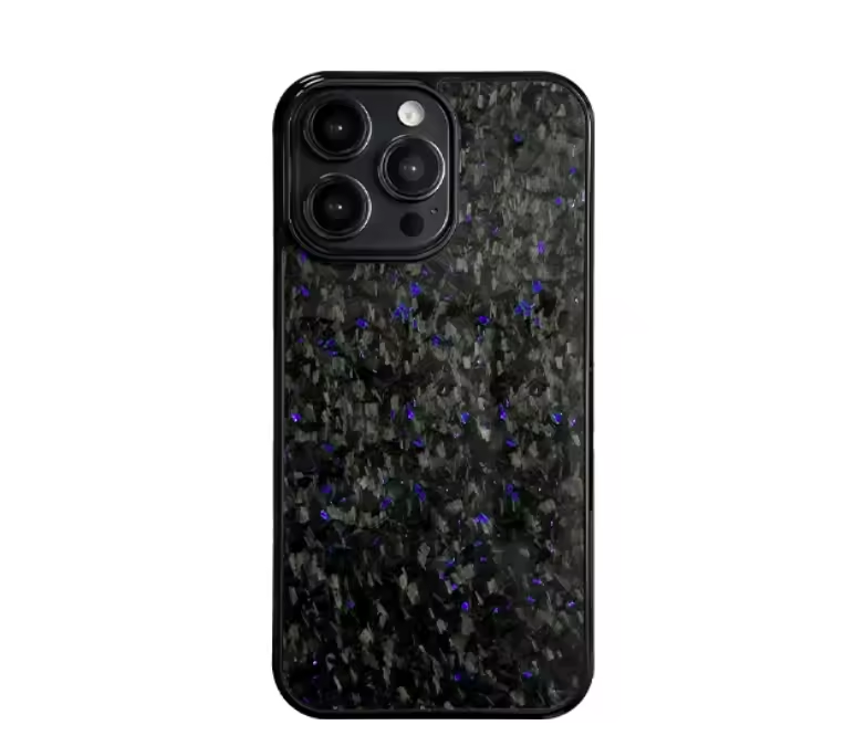 Forged Carbon Fiber with Blue Flakes - Phone Case