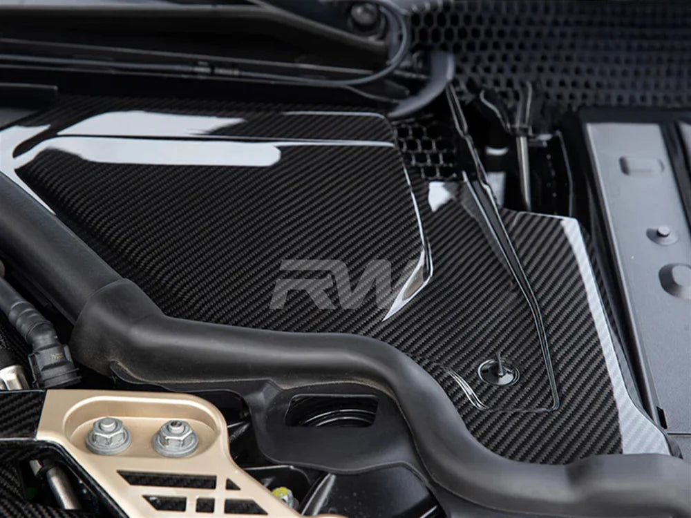 Carbon Fiber Engine Cowl Panel Trim Set for BMW G87 M2 / G80 M3 / G82–G83 M4