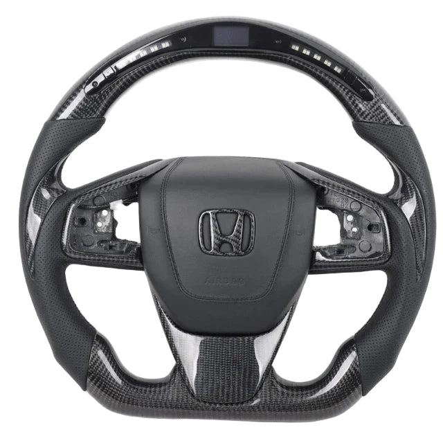 2016-2021 10th Gen Honda Civic Carbon Fiber Steering Wheel - Customizable
