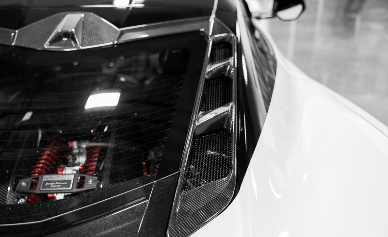 C8 Corvette Real Carbon Fiber Rear Hatch Vent Covers