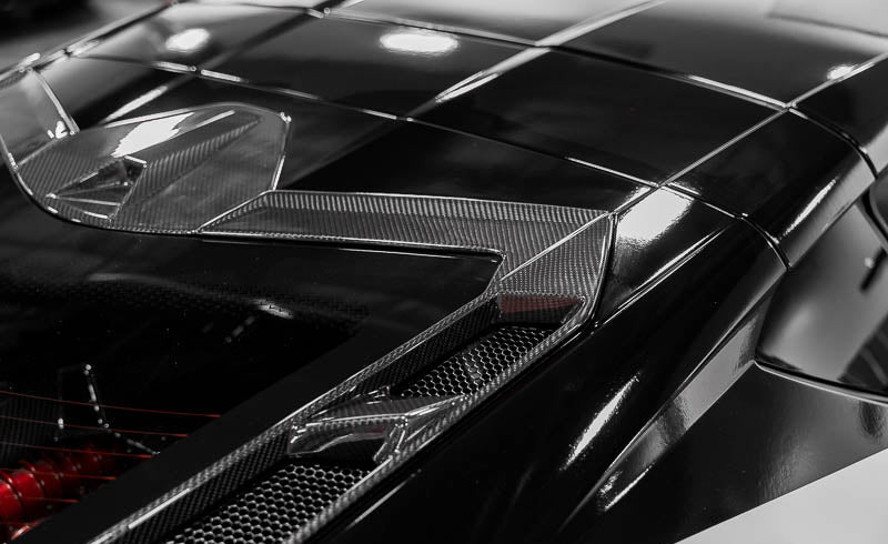 C8 Corvette Real Carbon Fiber Rear Hatch Vent Covers