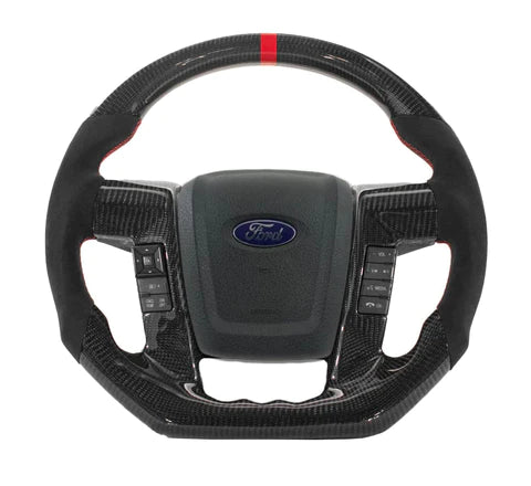 2009-2014 Ford F150, F-250, F-350, F-450, Excursion Super Duty Carbon Fiber Steering Wheel