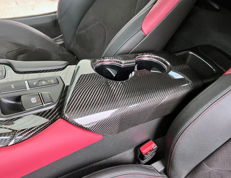 Center Console Cover – Dry Carbon Fiber – Toyota Supra A90 / A91