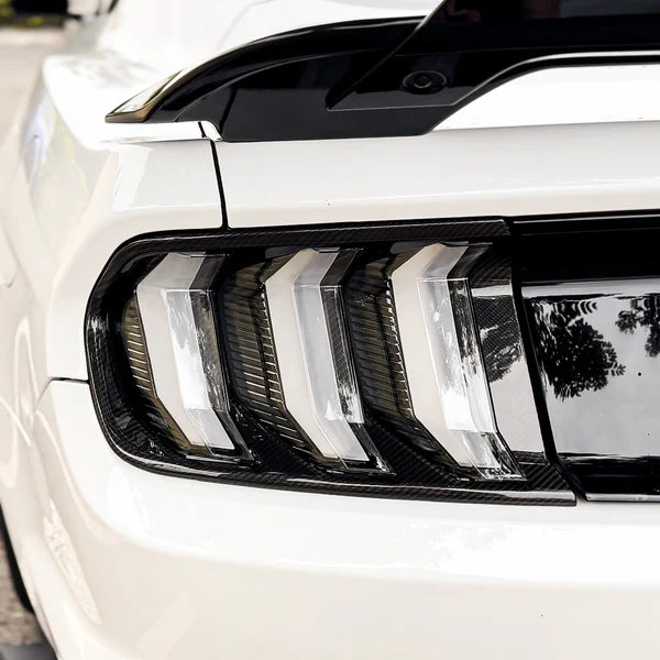 Real Carbon Fiber Taillight Cover Mustang 2015-2023 S550