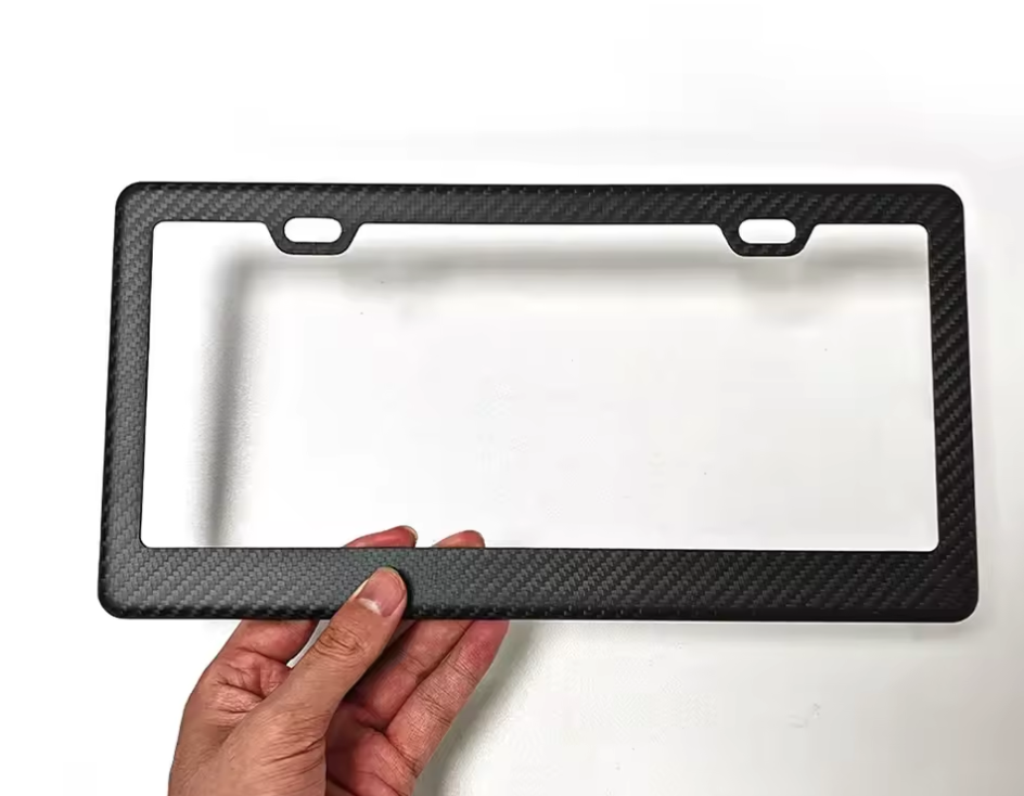 Real Matte Carbon Fiber License Plate Frame