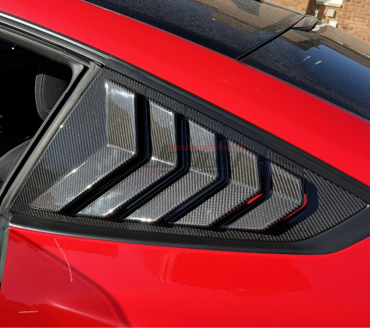 2024+ S650 Mustang Real Carbon Fiber Rear Quarter Window Louvers
