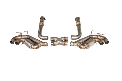 MBRP C8 Corvette 3" Stainless Steel NPP Valved Catback Exhaust - Quad Tips w/ Carbon Fiber Tips